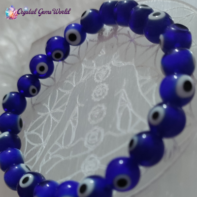 Crystal Protect from Negative Energy & Evil Spirit Bracelet (Evil Eye) - Abhimantrit & Certified