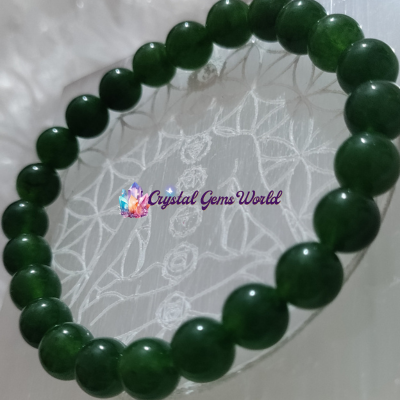 Crystal Natural Green Jade Bracelet